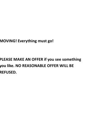 White Printed Sign - Moving Sale